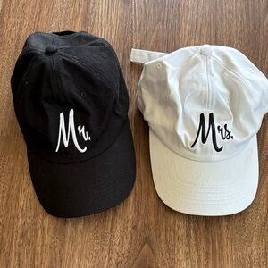 Mr. and Mrs. Black and White Caps